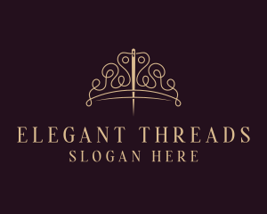 Crown Stitching Thread logo design