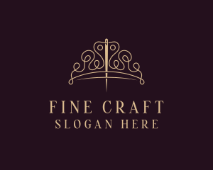 Crown Stitching Thread logo design