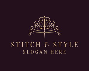 Crown Stitching Thread logo design