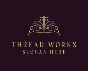 Crown Stitching Thread logo design