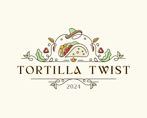 Tortilla - Taco Restaurant Taqueria logo design