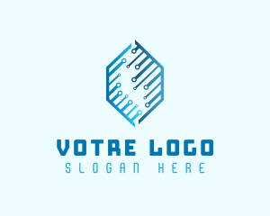 Blue Hexagon Circuit Logo