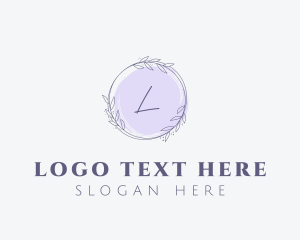 Paint - Lavender Watercolor Garland logo design