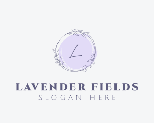 Lavender - Lavender Watercolor Garland logo design