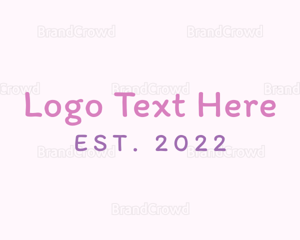 Girly Children’s Handwriting Logo