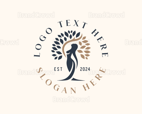 Nature Woman Tree Logo