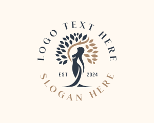 Eco - Nature Woman Tree logo design