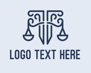 Pillar Lawyer Justice Logo