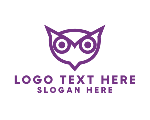 Modern Owl Head Logo