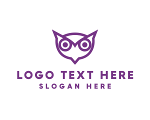 Modern Owl Head logo design