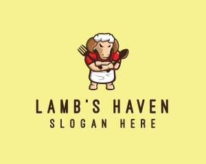 Lamb - Ram Chef Cook logo design