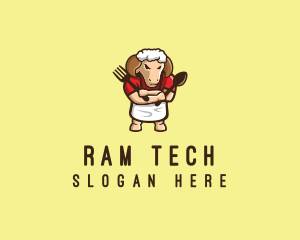 Ram Chef Cook logo design