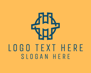 Business Solutions - Letter H Circle logo design