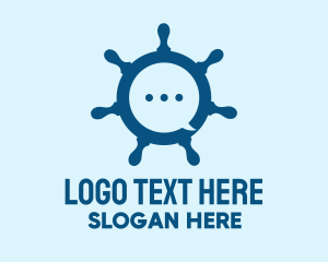 Message - Marine Steering Wheel logo design