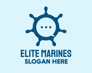 Marine Steering Wheel logo design