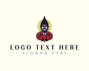Enlightenment - Yoga Buddhist Floral logo design