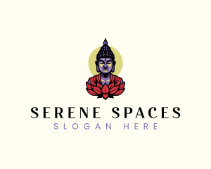 Serene - Yoga Buddhist Floral logo design