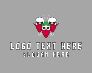 Team - Three Skulls Scarf logo design