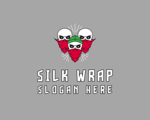 Scarf - Three Skulls Scarf logo design