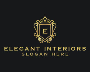 Premium Decorative Shield Crest logo design