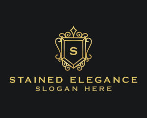 Premium Decorative Shield Crest logo design