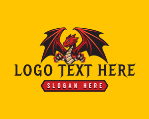 Ogre - Monster Dragon Claw logo design