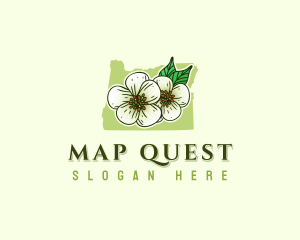 Oregon Pear Flower Blossom logo design