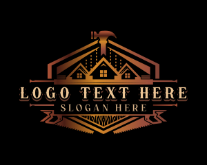 Carpenter - Hammer Builder Contractor logo design