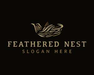 Bird Nest Nature logo design