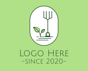 Arborist - Gardening Rake Leaf logo design