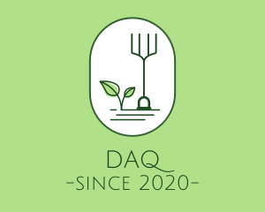Environment - Gardening Rake Leaf logo design