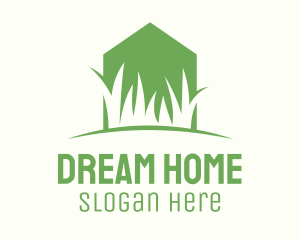 House - House Grass Lawn logo design