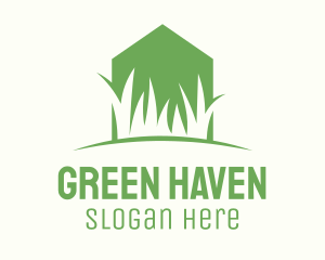 Backyard - House Grass Lawn logo design