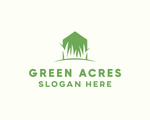 House Grass Lawn logo design