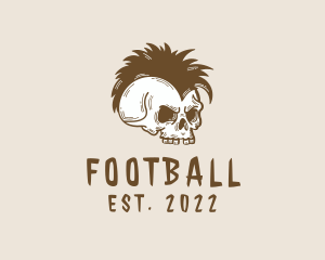 Surfer - Mohawk Punk Skull logo design