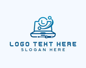 Troubleshoot - Laptop Computer Technology logo design