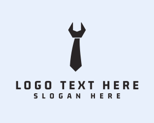 Necktie - Wrench Necktie Mechanic logo design