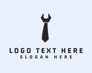 Wrench Necktie Mechanic Logo