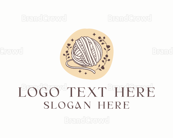 Floral Knitting Yarn Logo