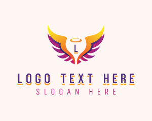 Winged - Angelic Holy Wings logo design