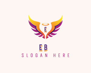 Spiritual - Angelic Holy Wings logo design