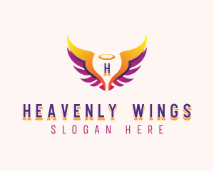 Angel - Angelic Holy Wings logo design