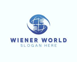 Worldwide Charity Globe logo design