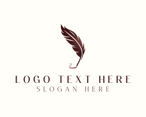 Feather Pen Signature Logo