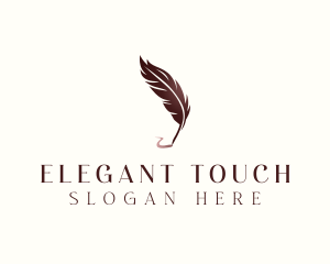 Signature - Feather Pen Signature logo design