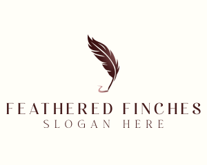 Feather Pen Signature logo design