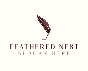 Feather Pen Signature logo design