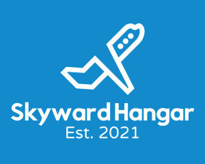 Hangar - Airline Plane Takeoff logo design