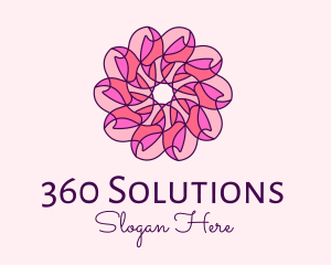 Pink Flower Pattern logo design