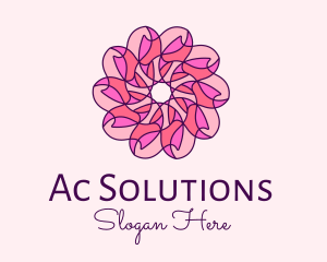 Pink Flower Pattern logo design